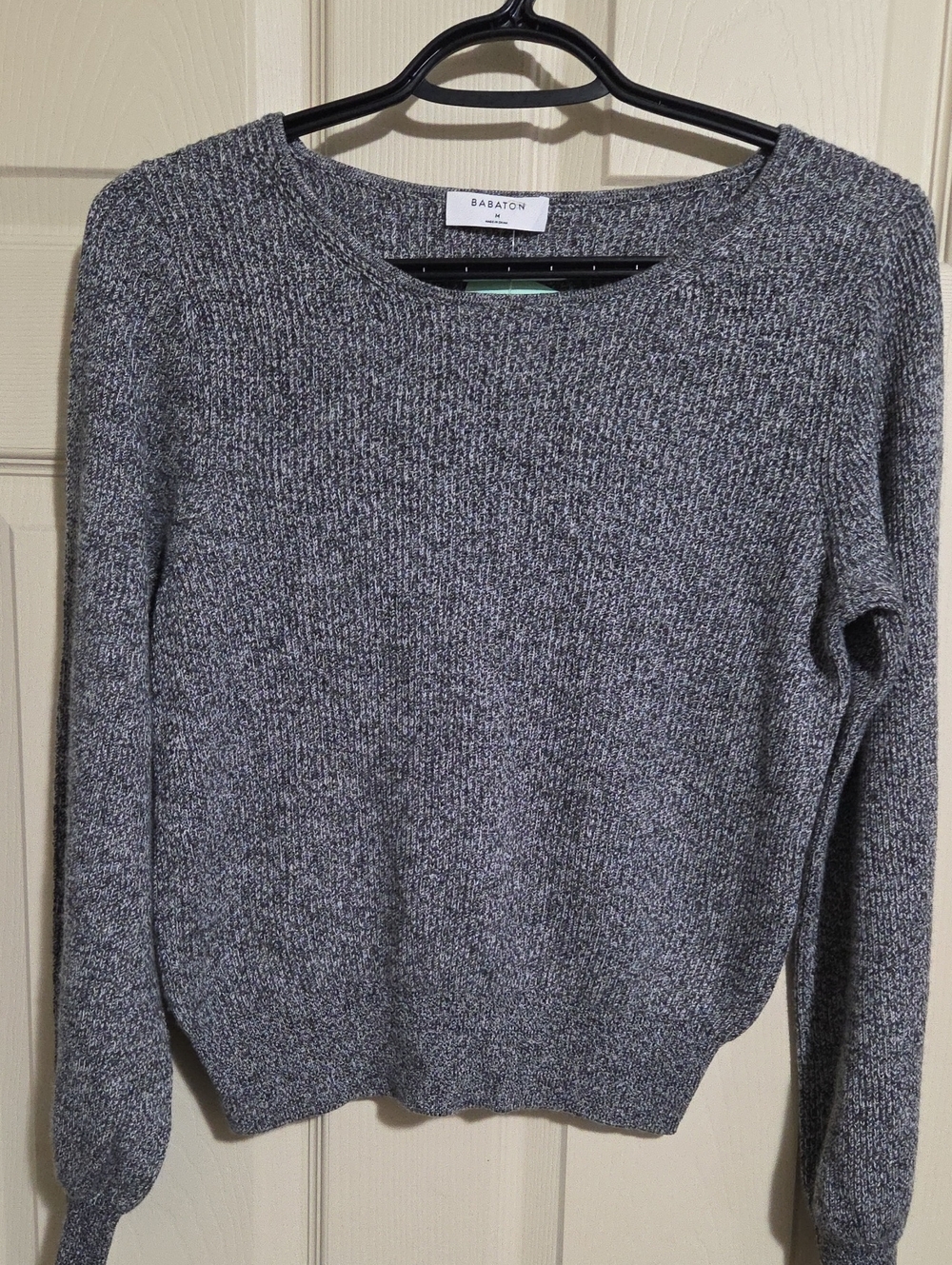 Babaton Marled Gray Crewneck Sweater